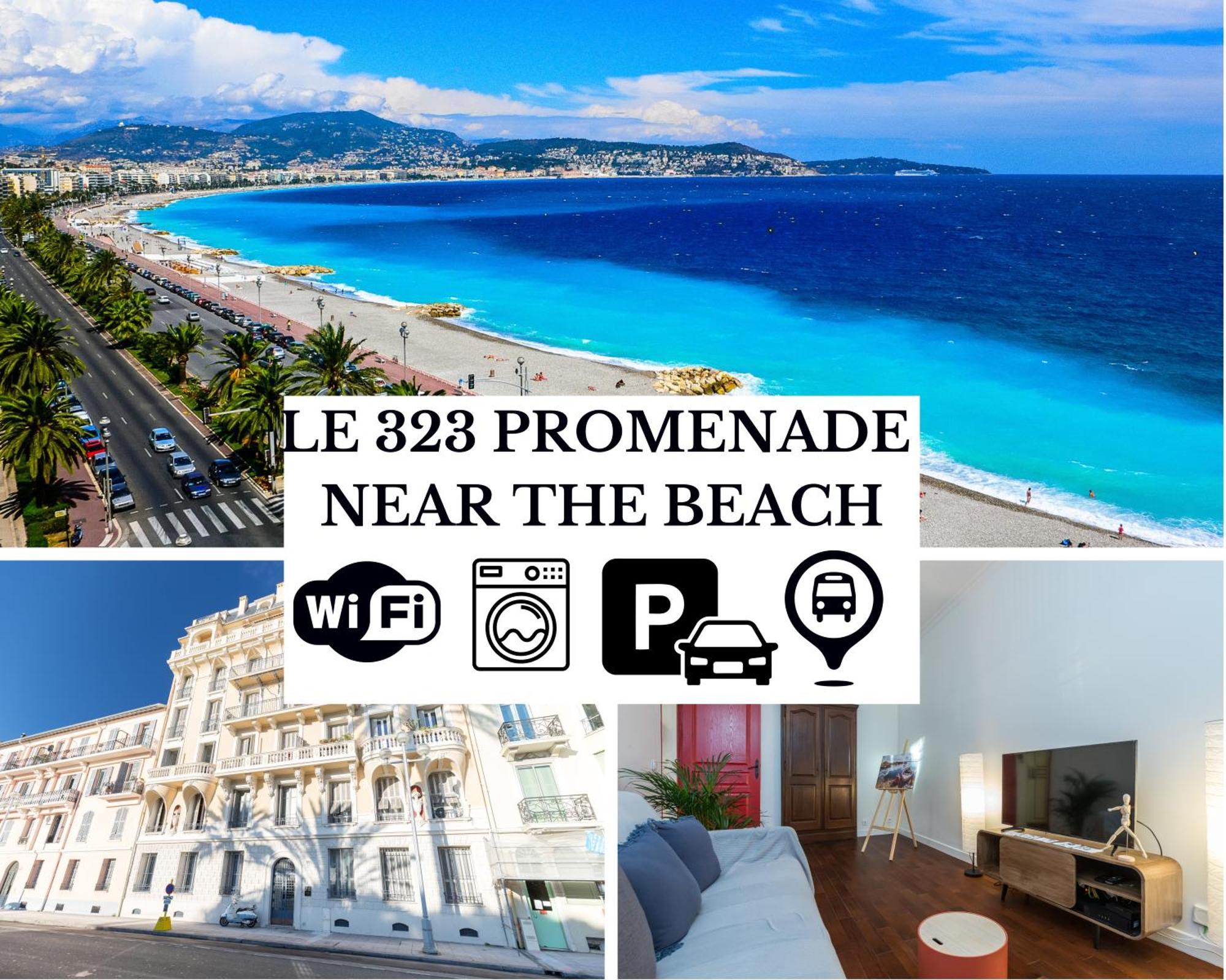 Le 323 Prom - 2 Chambres - Ac - Parking - Tram Et Supermarche Proches - Front De Mer Nizza Exterior foto